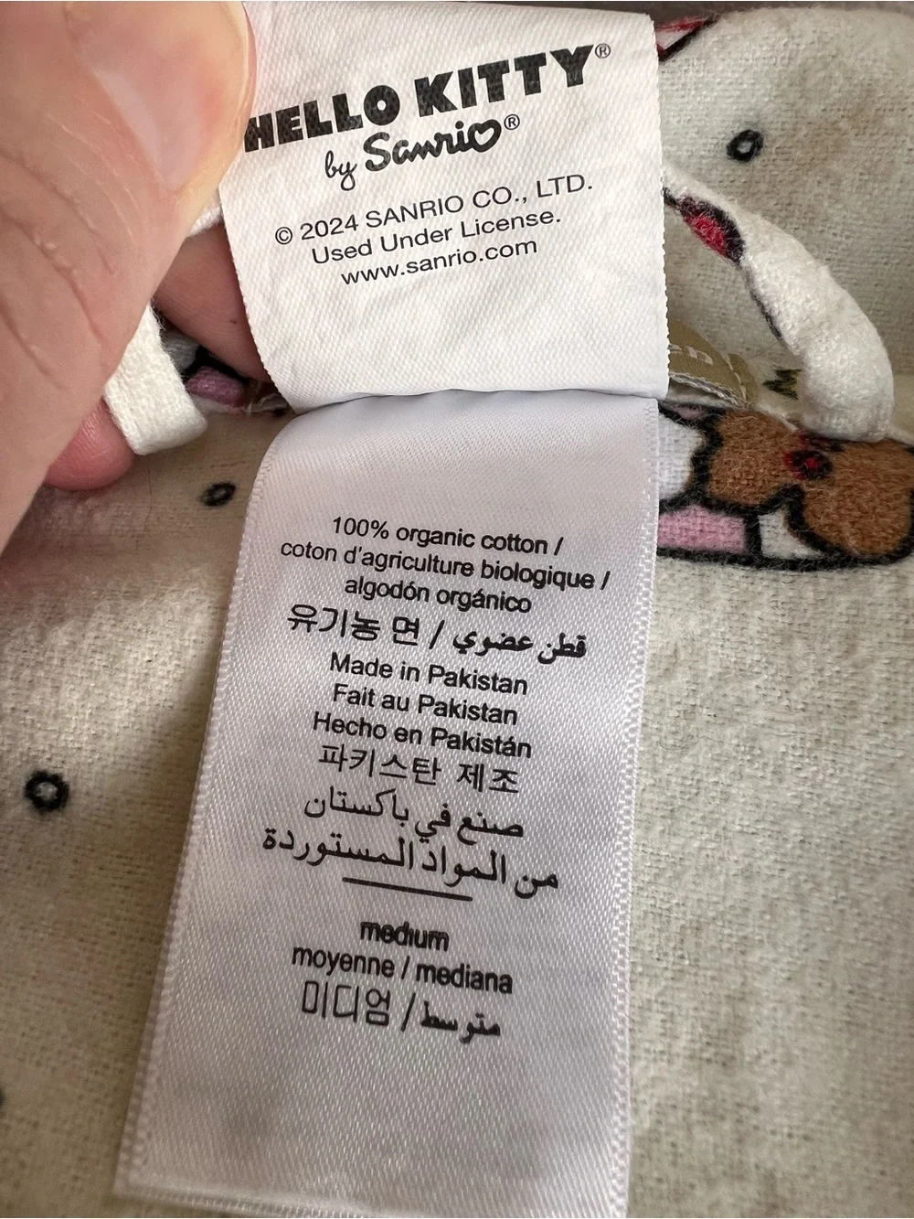 Pottery Barn Teen Hello Kitty Christmas Flannel Pajama Set Medium Sanrio